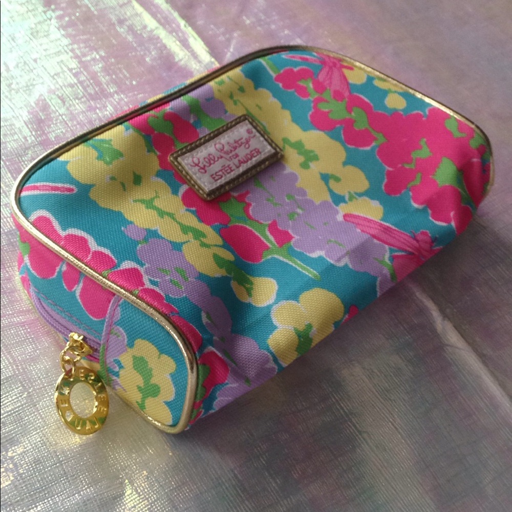 3/$25 Lilly Pulitzer Bright Floral Cosmetic Bag